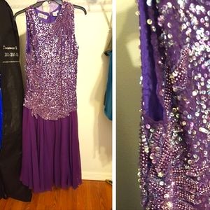 Purple ballroom dance dress with VIDEO
